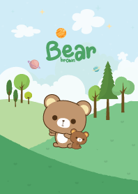 หมีน้ำตาล เนินเขา แห่งความสุข