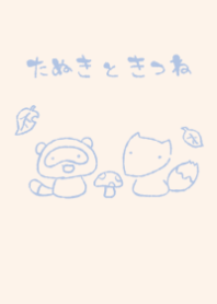 moni tanuki kitune dull color blue