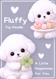 purple Cute Puffy Poodle