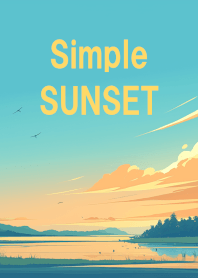 シンプルな夕日