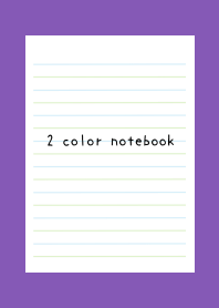 2 COLOR NOTEBOOKj-BLUE&GREEN-PURPLE-YEL