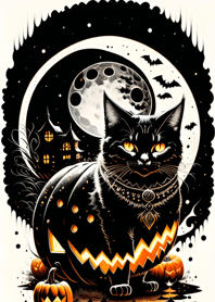 halloween cat aB306d