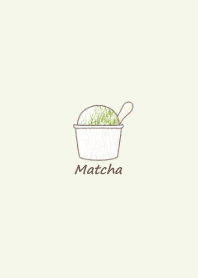 Matcha cup ice cream -green-