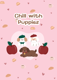 Chill with Puppies : ) - Pink