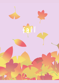 Vivid maple leaves02 on light purple