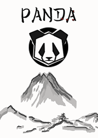 Chinese Ink landscape and panda