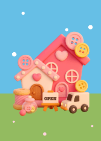 Pastel sewing house 4
