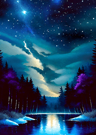 Beautiful starry night view#355