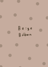 Polka dot x brown and beige.