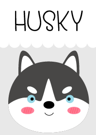 Simple Lovely Siberian Husky Dog Theme