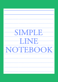SIMPLE BLUE LINE NOTEBOOK-GREEN-WHITE