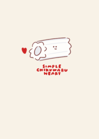 simple Chikuwabu heart beige.