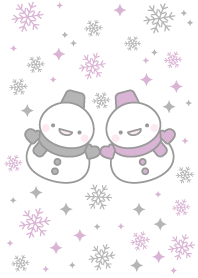 Black and purple twin snowman theme