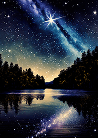 Beautiful starry night view#977