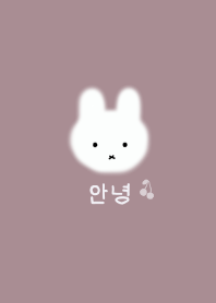 rabbit cherry /smokey pink (korea theme)