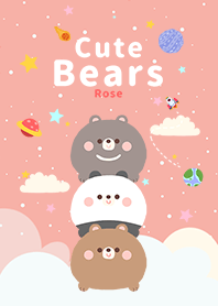浩瀚宇宙 可愛 熊 簡單 粉 紅