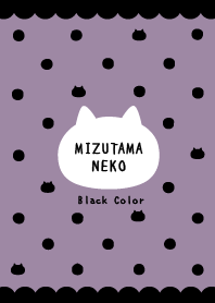 Polka dots Cat / Purple&Black