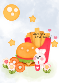 Cute bunny & fast food 9