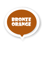 Bronze Orange Button In White V.4