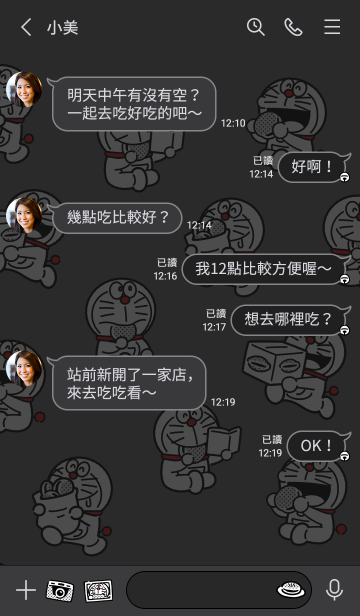 哆啦A夢（最愛銅鑼燒）黑色款 預覽 5