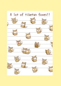 A lot of tibetan foxes note-LIGHT YELLOW