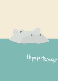 水浴びカバ