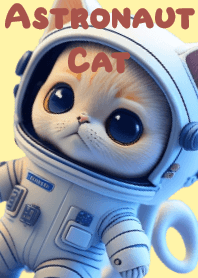 Meow Cat Astronaut Stroll through Stars