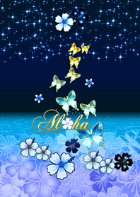 ネイビーブルー♡アロハ蝶*10