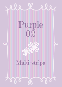 多色條紋/紫色 02r
