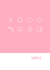 Adult simple / pink white g