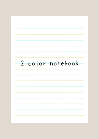 2 COLOR NOTEBOOKj-LB&YEL GR-BEIGE