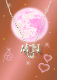 initial M&N(Pink gold)