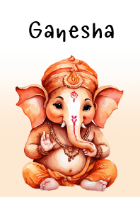 Love Orange Ganesha Theme