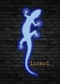 blue glowing lizard 34