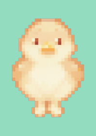 Chick Pixel Art Theme  Green 05