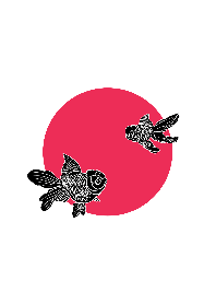 Cute Japan : Goldfish (Black)