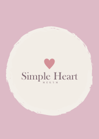 Simple Heart Dusky Pink -NATURAL- 3