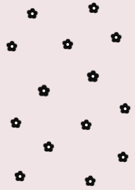 flower pattern =black rosepink=