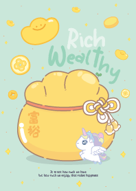 Baby Unicorn Joyful Wealth