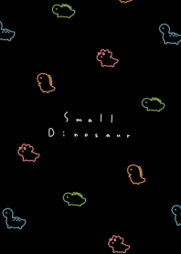 Small Dinosaur pattern/black neon