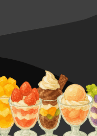 various parfaits3 on black