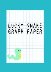 LUCKY SNAKE GRAPH PAPER-TURQUOISE BLUE