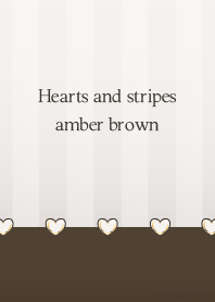 Hearts and stripes amber brown