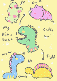 my little dinosaur (yellow pastel)