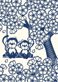 Paper Cutting (Sakura & Monkey)01
