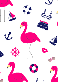 Flamingo in summer joc