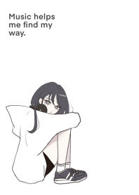 Girl in hoodie and headphones03