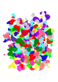 Colorful petal art style