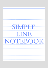 SIMPLE BLUE LINE NOTEBOOK-GRAY