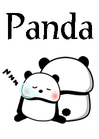 Panda cute fat furry